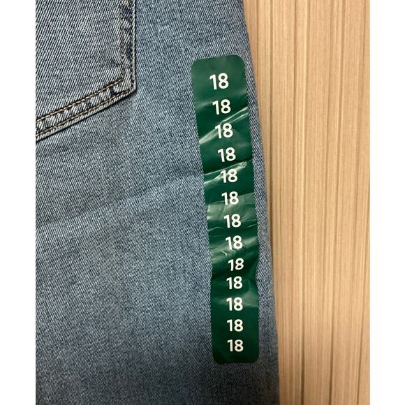 Nine West Wide Leg High Rise Jeans Light Wash Size 18 - Picture 9 of 9